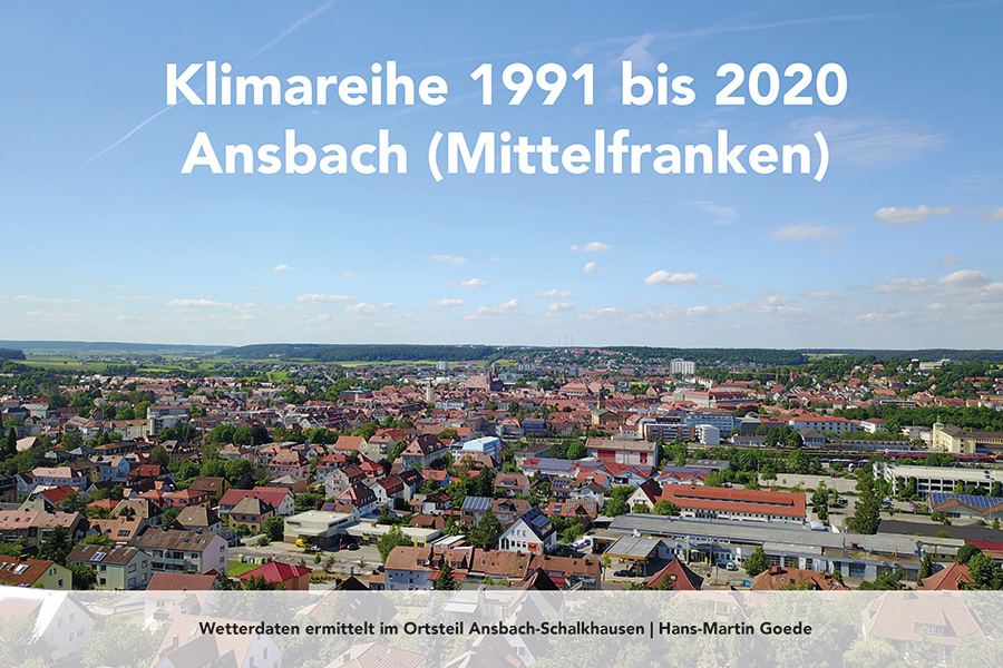 Cover “Klimareihe 1991 bis 2020 Ansbach (Mittelfranken)”